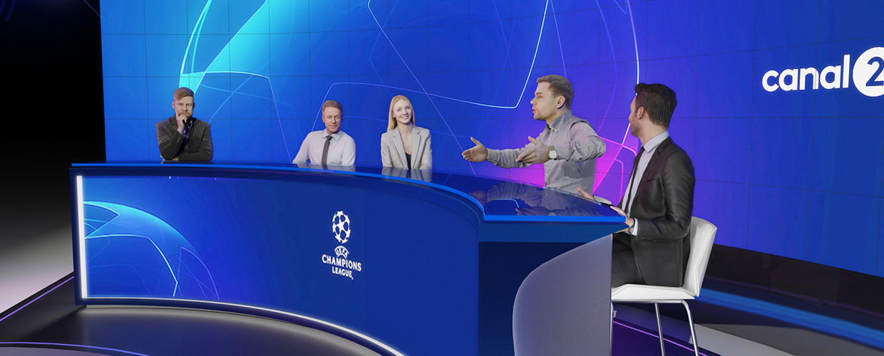 As a huge football fan, and having been to two Champions League Finals, it was such a pleasure to work with DesignStudio Group on the UEFA Champions League rebrand. The client needed my 3D design expertise to realise their amazing brand in physical environments. TV studios of a variety of scales, stadium branding and fan activations were all conceptualised within the brand toolkit to illustrate how it can be applied and translated into experiences. I'm incredibly proud to have worked on the world's most elite football competition.